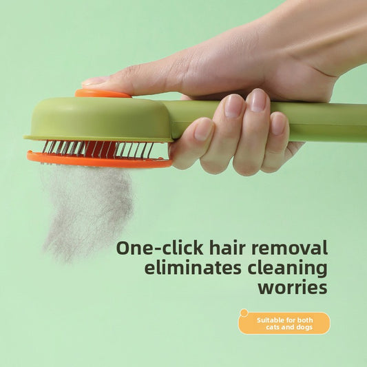Pet Hair Removal Brush with One-Click Cleaning for Cats and Dogs