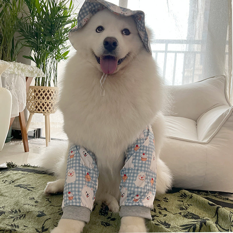 Dog Elbow and Knee Pads with Matching Hats for Medium Large Breeds