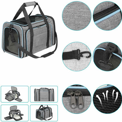 Portable Expandable Pet Carrier Tote for Small Dogs and Cats