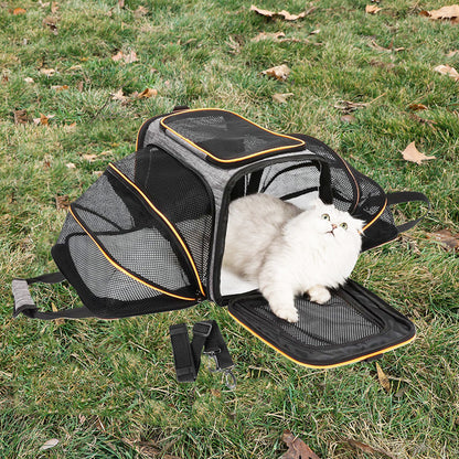 Portable Expandable Pet Carrier Tote for Small Dogs and Cats