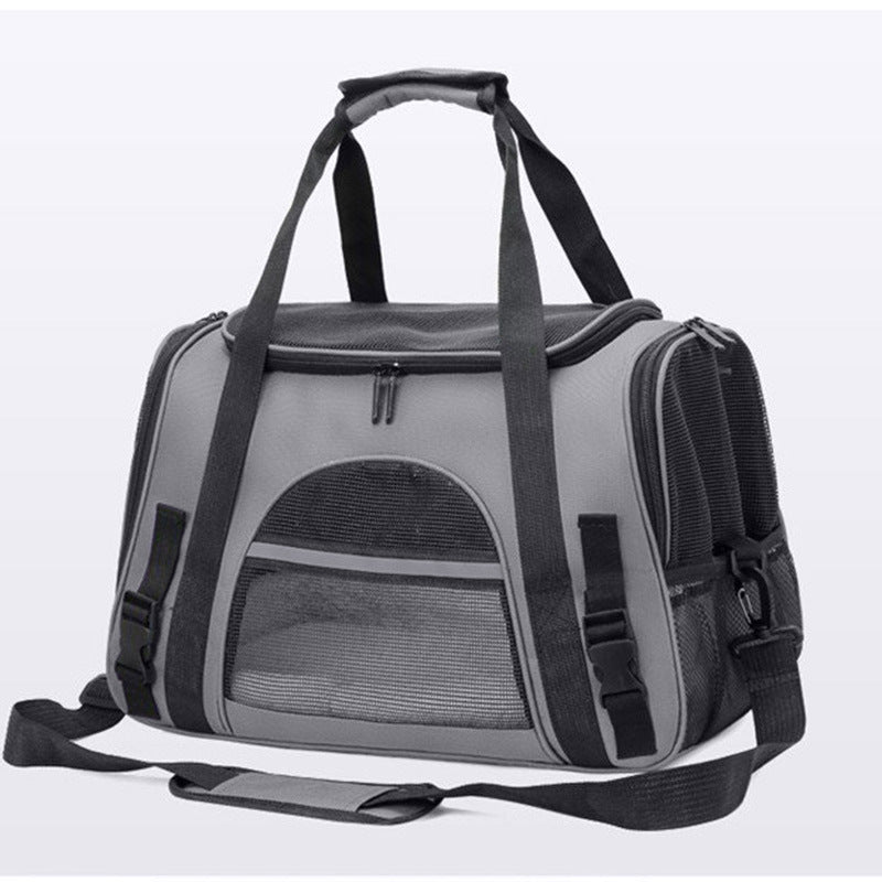 Portable Foldable Pet Carrier Bag with Fur Pad