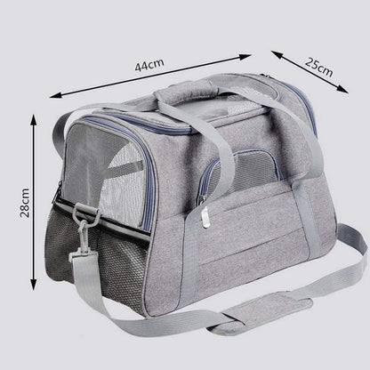 Portable Foldable Pet Carrier Bag with Fur Pad