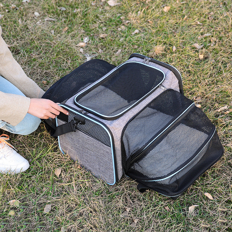 Portable Expandable Pet Carrier Tote for Small Dogs and Cats
