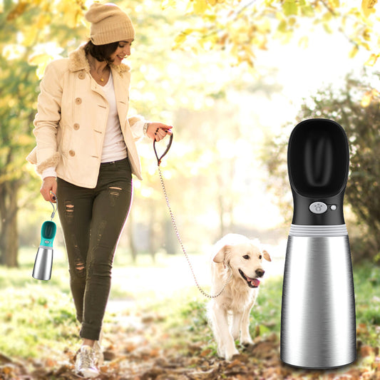 Double-walled insulated pet travel mug