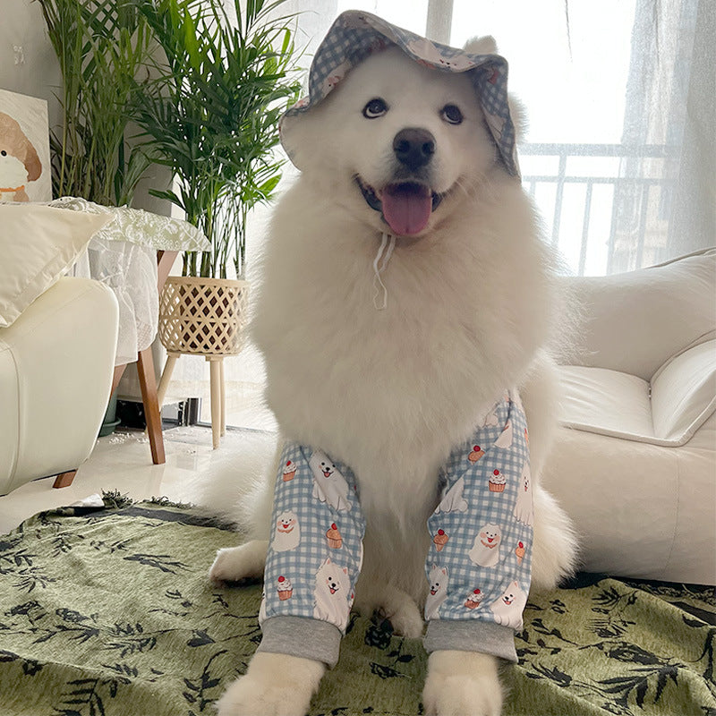 Dog Elbow and Knee Pads with Matching Hats for Medium Large Breeds