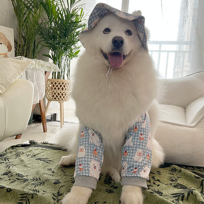 Dog Elbow and Knee Pads with Matching Hats for Medium Large Breeds