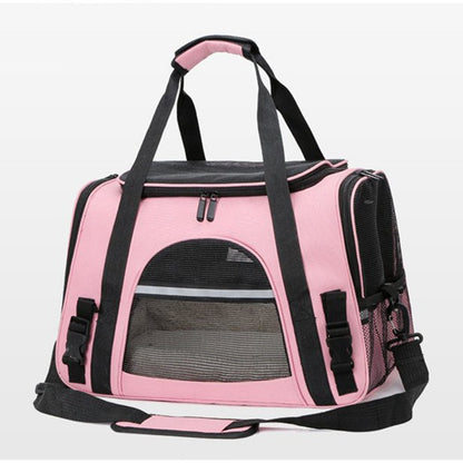 Portable Foldable Pet Carrier Bag with Fur Pad