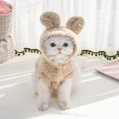 Pet Hooded Clothing with Rabbit Ears