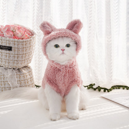 Pet Hooded Clothing with Rabbit Ears
