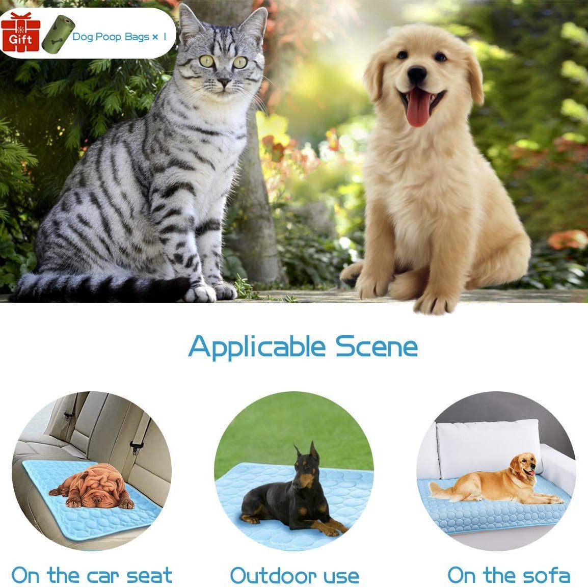 Pet cooling mat floor mat