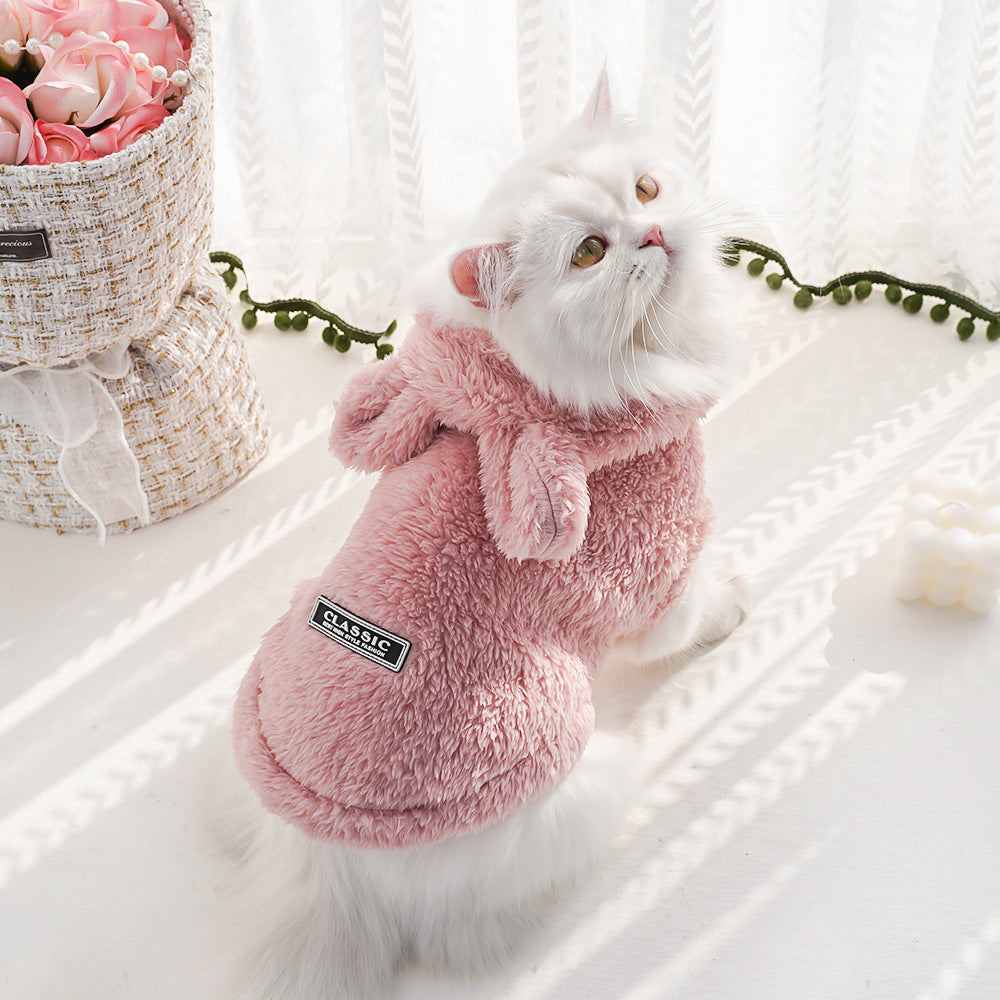 Pet Hooded Clothing with Rabbit Ears