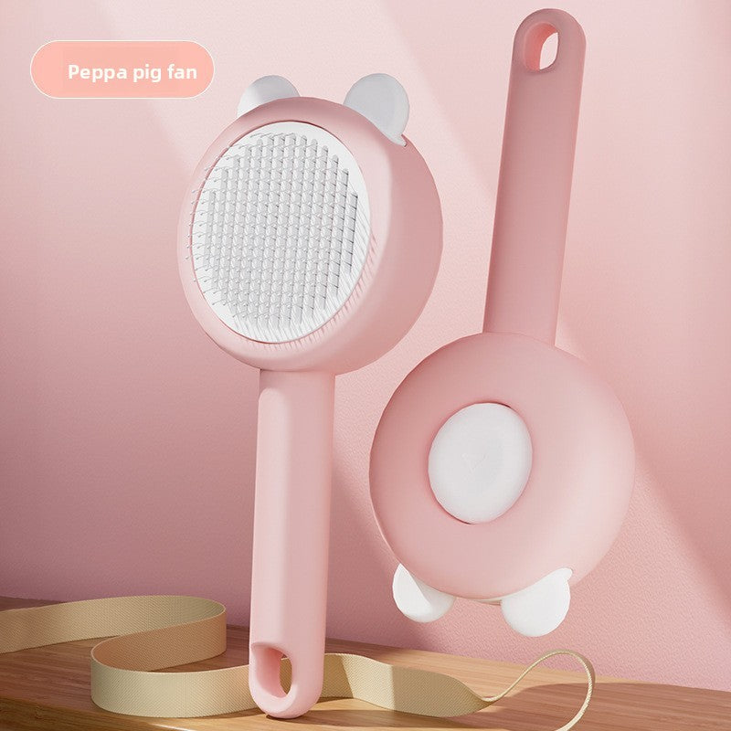Pet Hair Removal Brush with One-Click Cleaning for Cats and Dogs