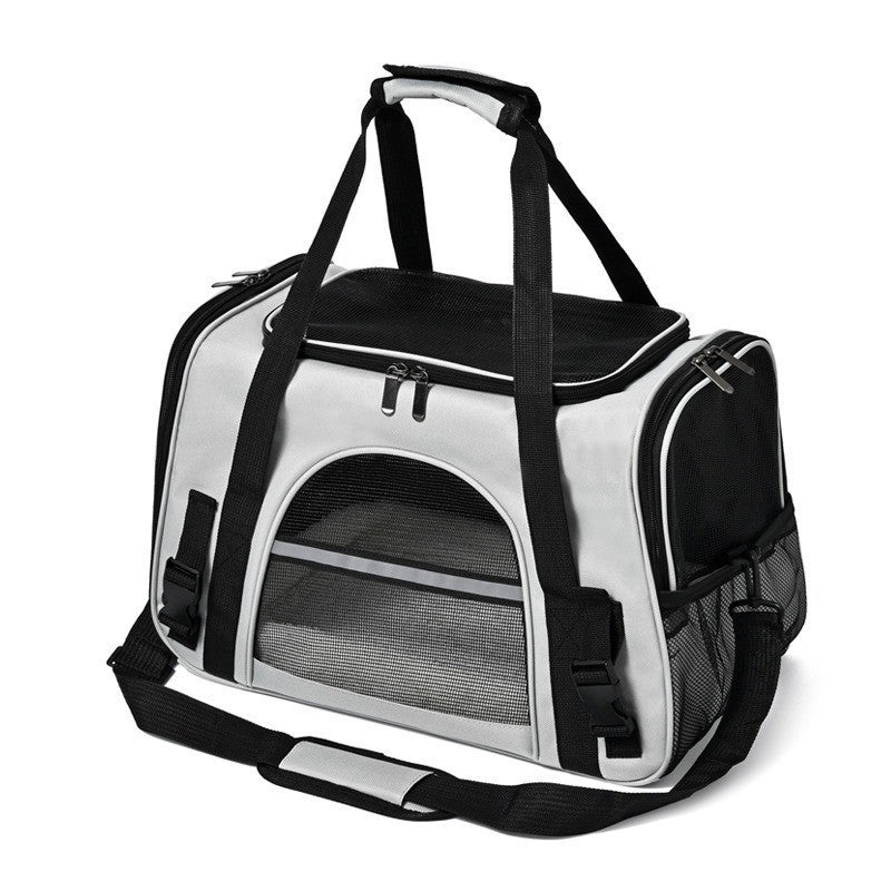 Portable Foldable Pet Carrier Bag with Fur Pad