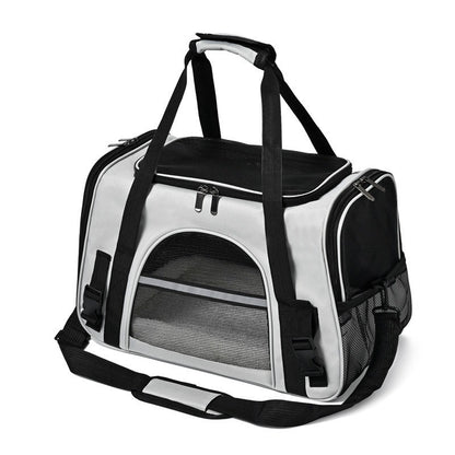 Portable Foldable Pet Carrier Bag with Fur Pad