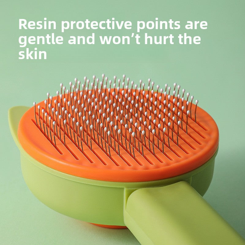 Pet Hair Removal Brush with One-Click Cleaning for Cats and Dogs