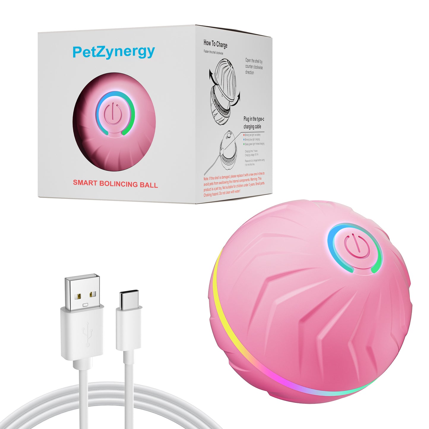 Interactive Pet Toy Ball with Gravity Bounce