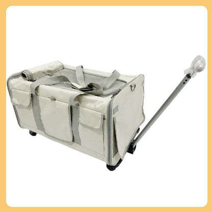 Foldable Pet Travel Carrier Trolley Box
