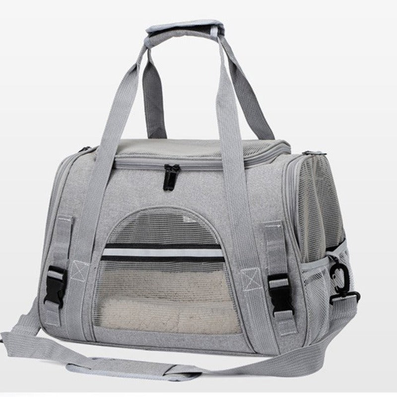 Portable Foldable Pet Carrier Bag with Fur Pad