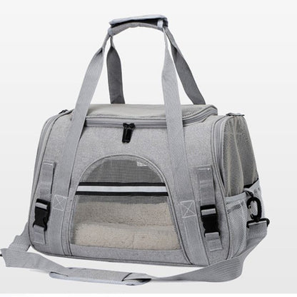 Portable Foldable Pet Carrier Bag with Fur Pad