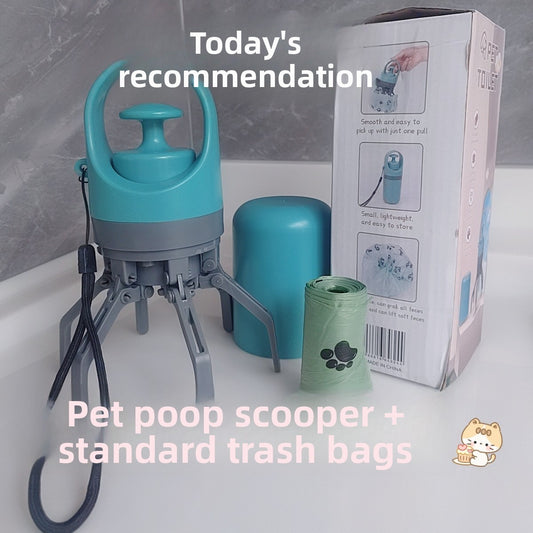 Portable Pet Waste Scooper with Bag Dispenser