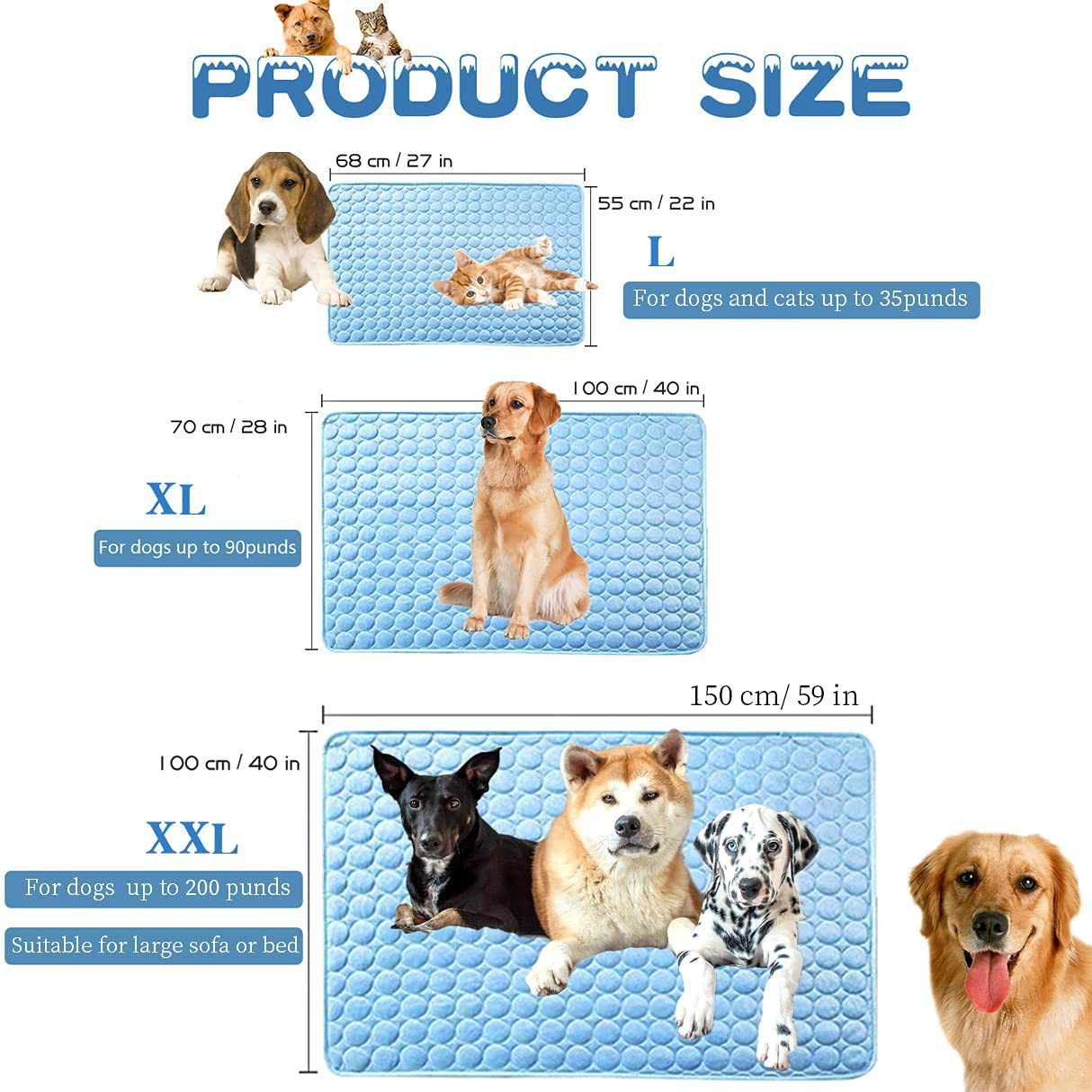 Pet cooling mat floor mat