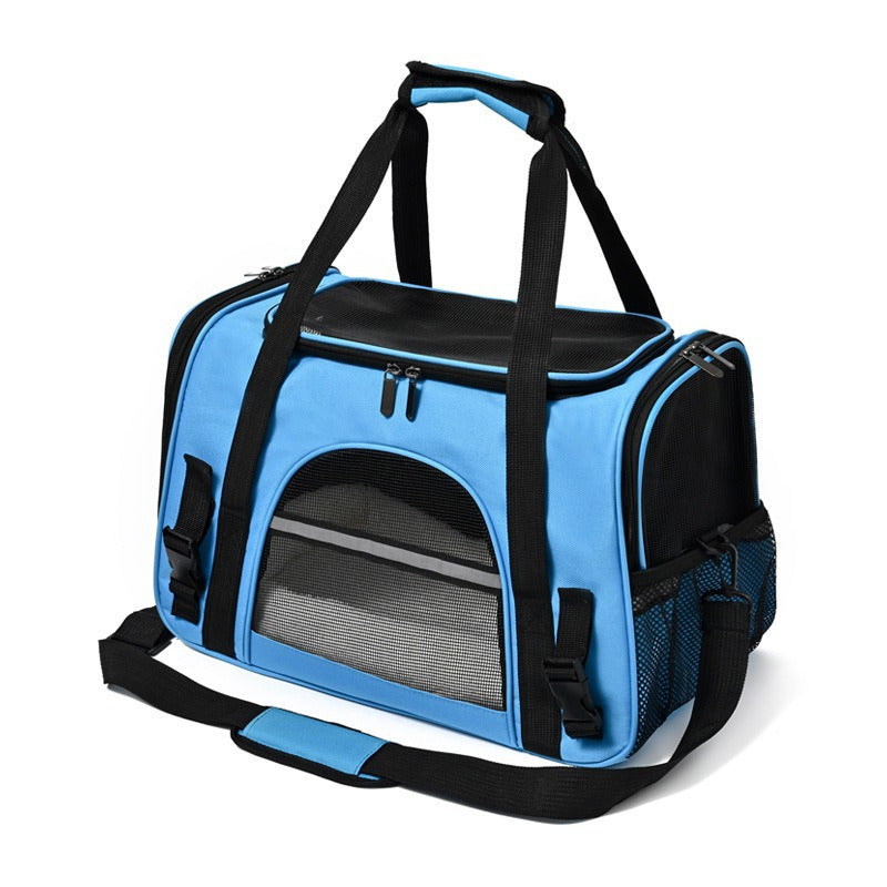 Portable Foldable Pet Carrier Bag with Fur Pad