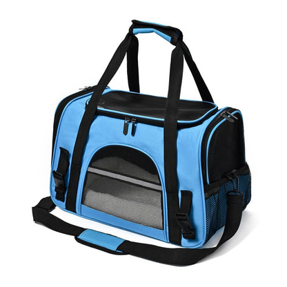 Portable Foldable Pet Carrier Bag with Fur Pad
