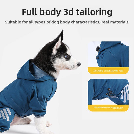 Dog four-legged raincoat