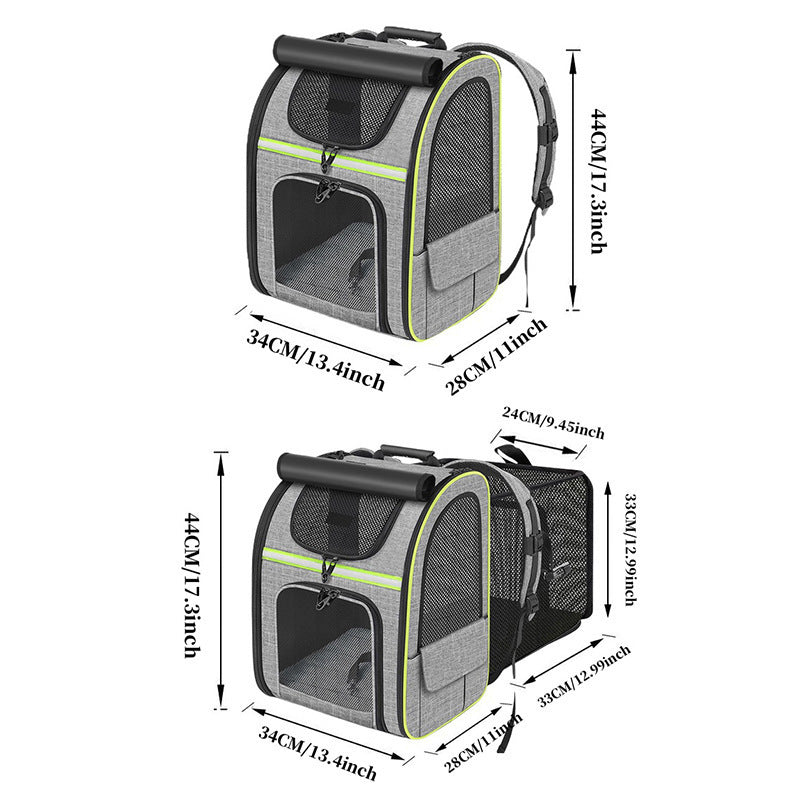 Expandable Breathable Pet Carrier Backpack