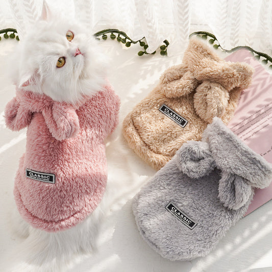 Pet Hooded Clothing with Rabbit Ears