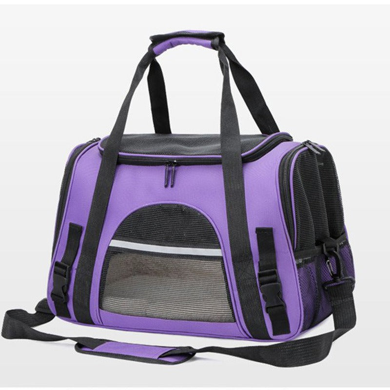 Portable Foldable Pet Carrier Bag with Fur Pad