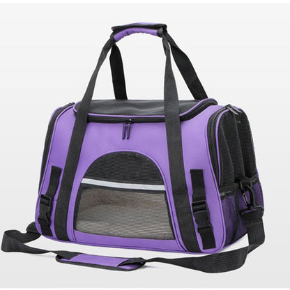 Portable Foldable Pet Carrier Bag with Fur Pad